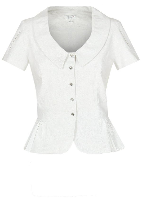 Żakiet FZA676 BIAŁY + SREBRNA NIĆ