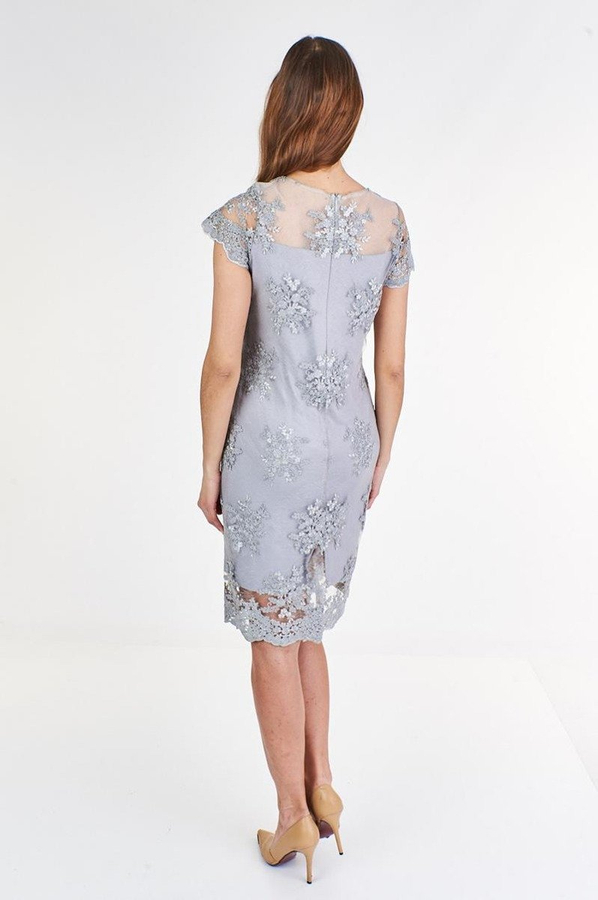 Sukienka FSU863  SZARY JASNY