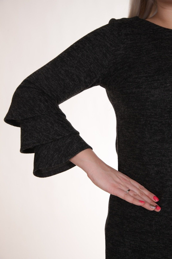 Sukienka FSU894 CZARNY melanż