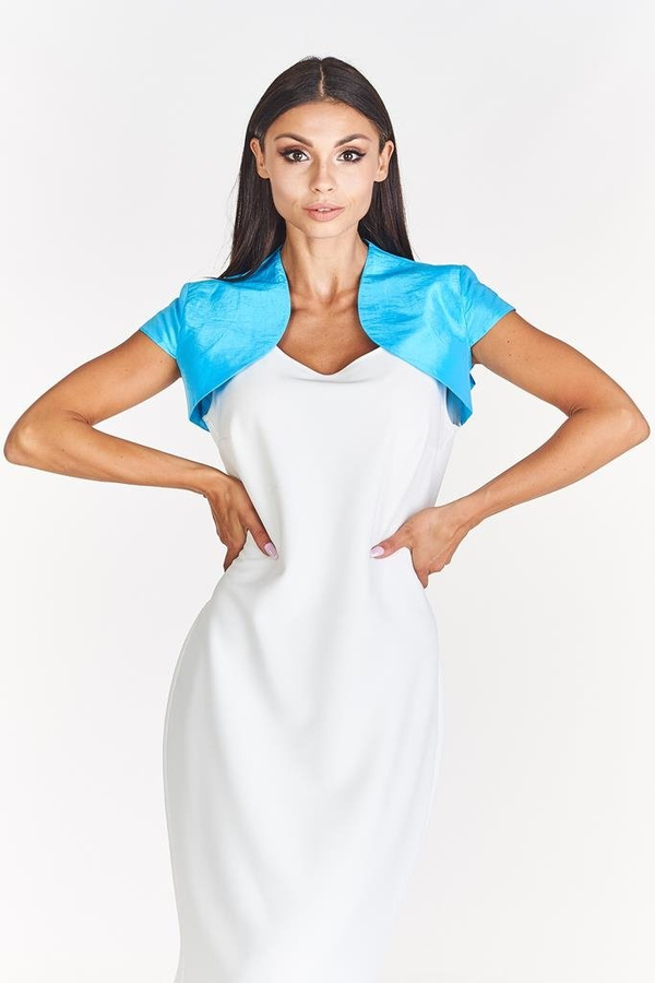 Bolerko FBL172 TURKUSOWY tafta