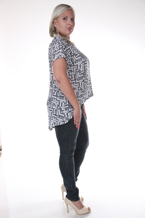 Tunika FTU870 CZARNY + BIAŁY haczyki