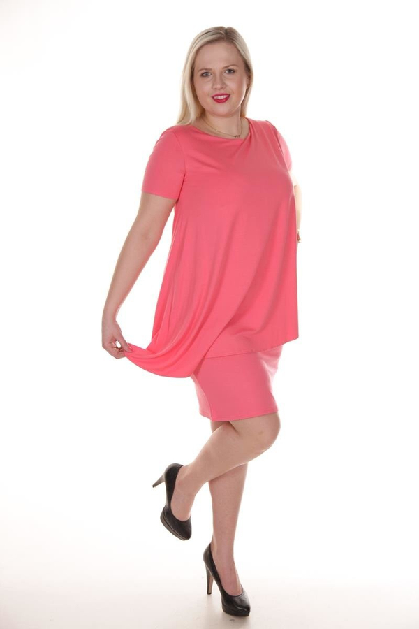 Sukienka FSU689 KORALOWY