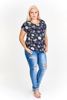 Bluzka FBZ873 GRANATOWY kwiaty