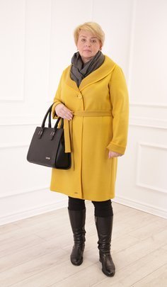 Płaszcz FPL1026 ŻÓŁTY CIEMNY