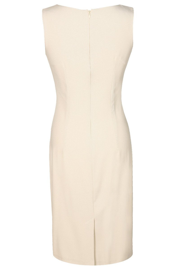 Dress FSU339 BEIGE BLACK