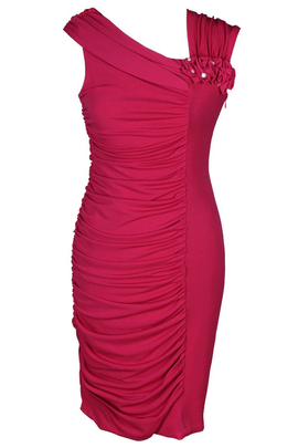 Sukienka FSU198 AMARANT ŚREDNI