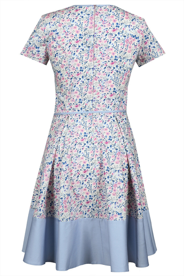 Sukienka FSU671 RÓŻOWY + BŁĘKIT