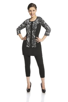 Tunic FTU415 BLACK IVORY