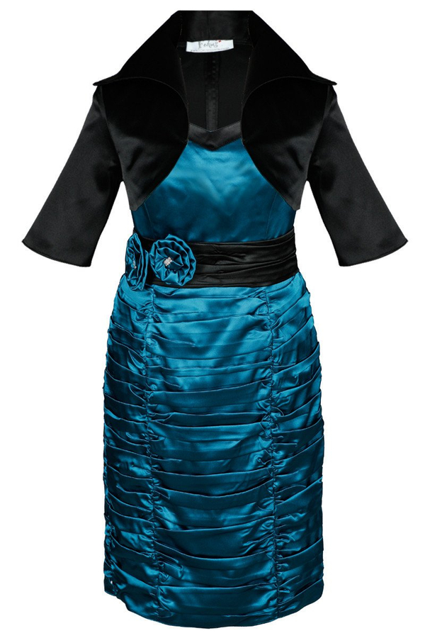 Sukienka FSU190 NIEBIESKI MORSKI