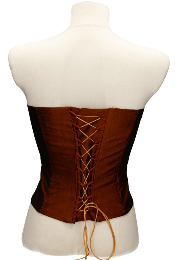 Gorset FGR082 MIEDZIANY tafta