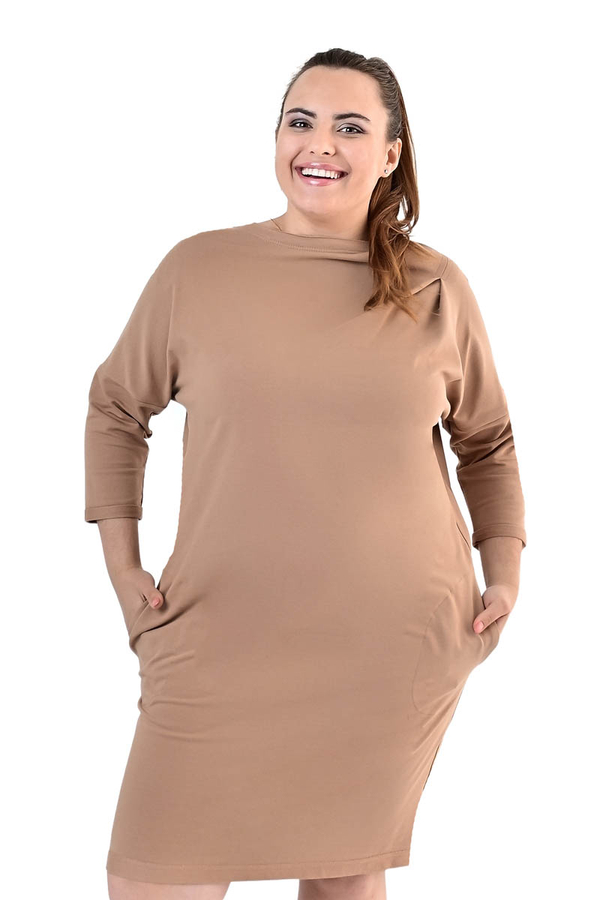 Sukienka FSU1049 BEŻOWY