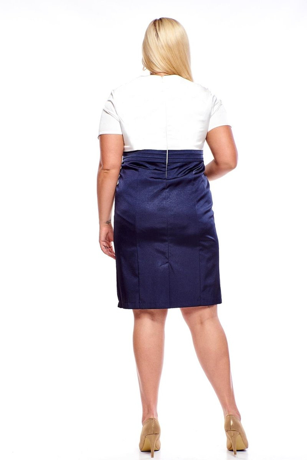 Sukienka FSU1008 GRANATOWY EKRI