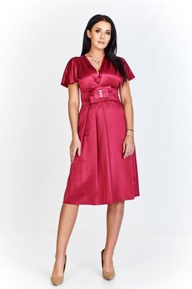 Sukienka FSU1109 AMARANTOWY ŚREDNI