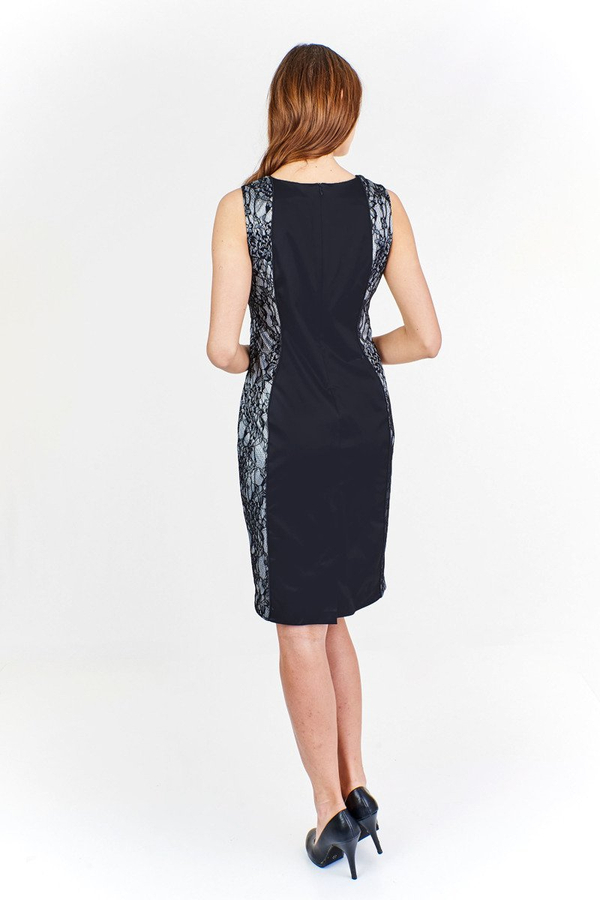 Sukienka FSU901 CZARNY + BIAŁY