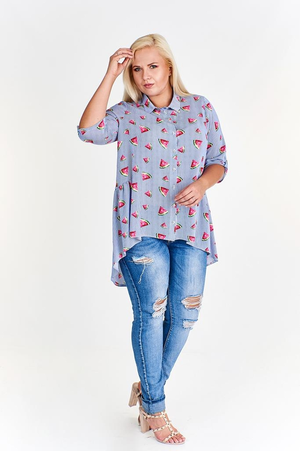 Bluzka FBZ932 BIAŁY + CHABROWY arbuzy