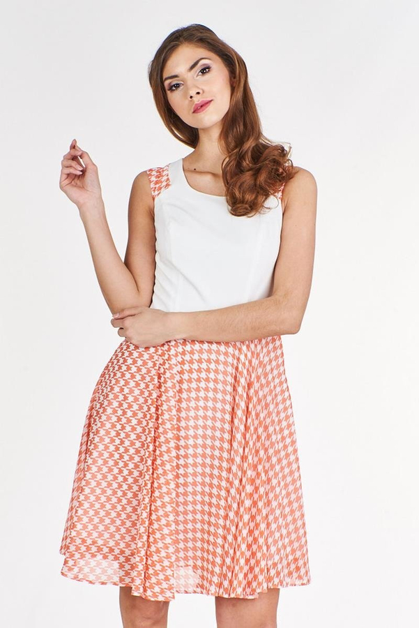 Sukienka FSU357 EKRI KORALOWY