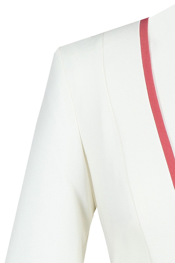 Żakiet FZA664 EKRI + KORALOWY