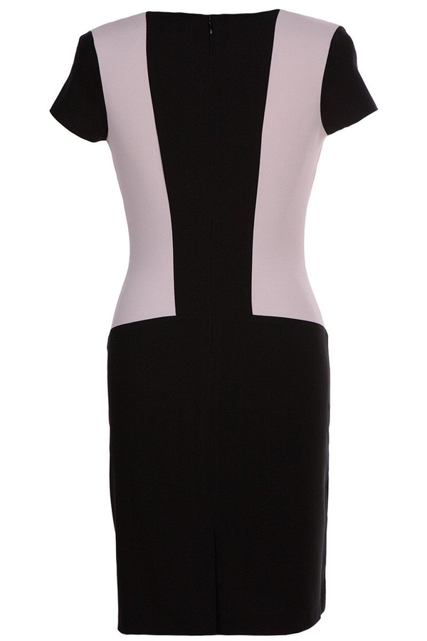 Sukienka FSU347 CZARNY BEŻOWY