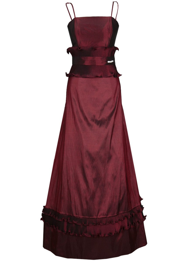 Sukienka FSU137 BORDOWY