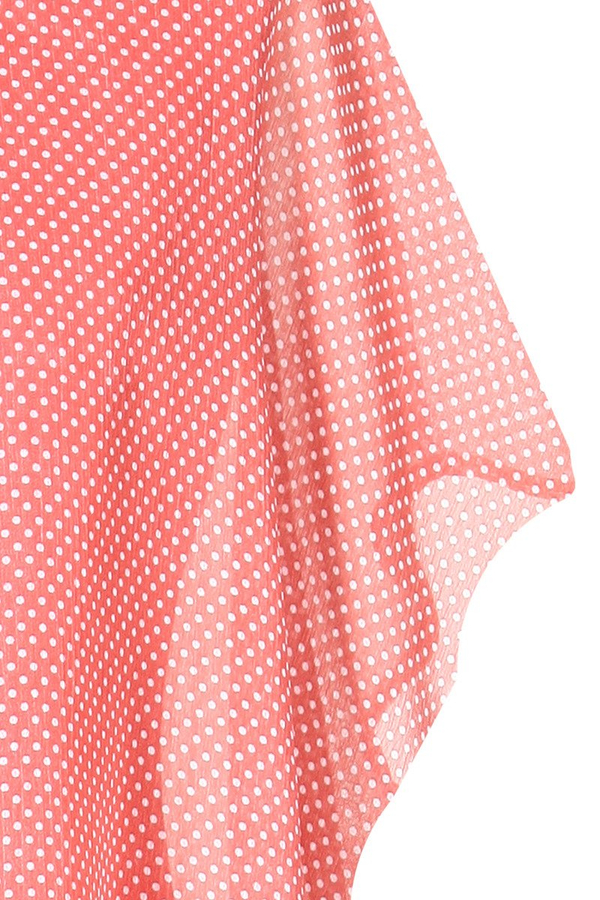 Sukienka FSU620 KORALOWY + KORALOWY kropki