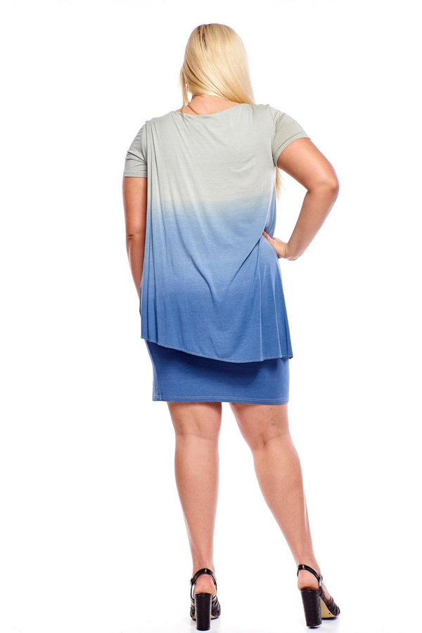 Sukienka FSU1001 JEANSOWY ombre