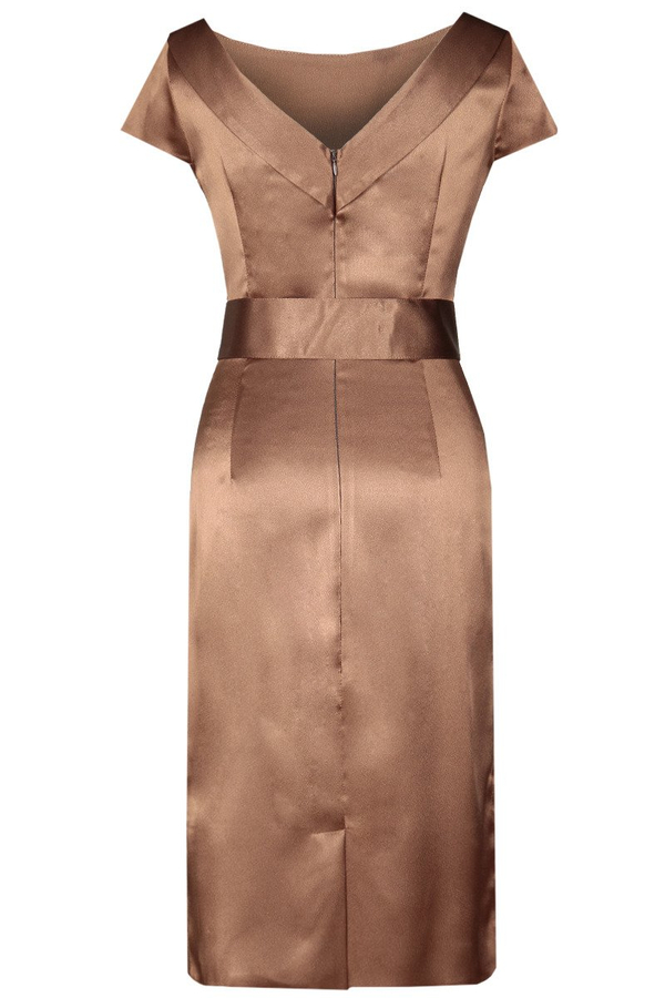 Sukienka FSU199 CZEKOLADOWY