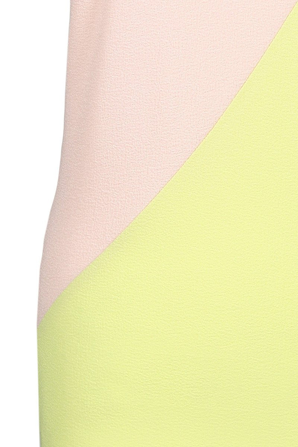 Sukienka FSU667 ŁOSOSIOWY JASNY + LIMONKA