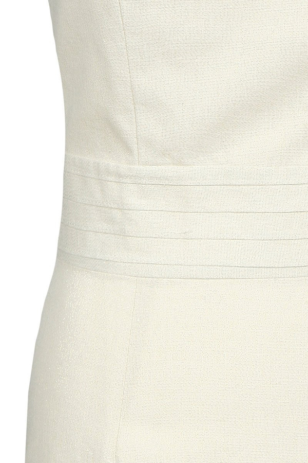 Sukienka FSU673 EKRI CIEMNY+ ZŁOTA