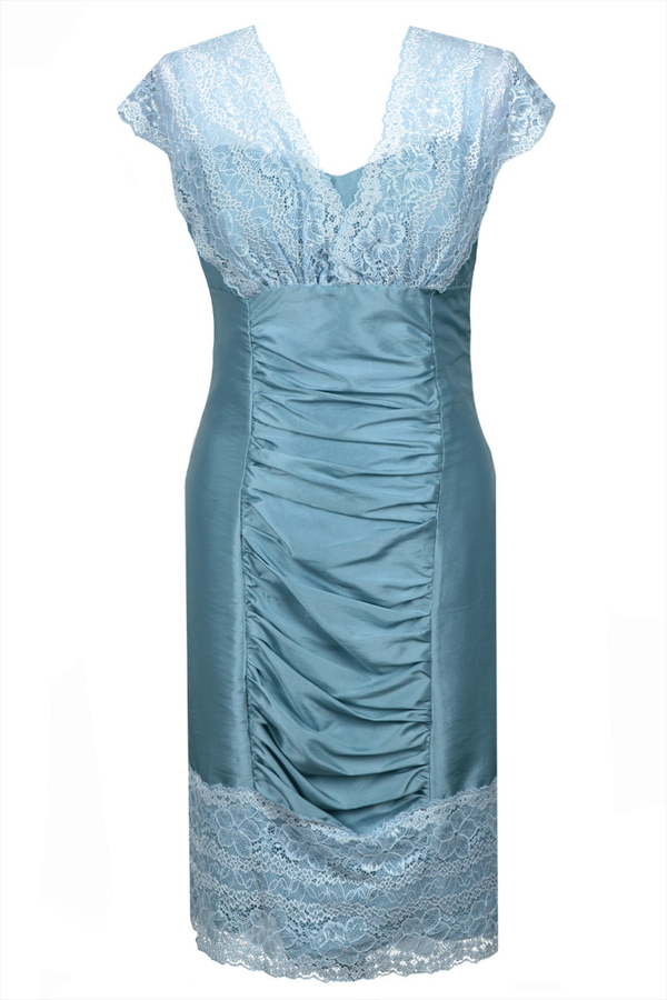 Sukienka FSU178 BŁEKITNY CIEMNY