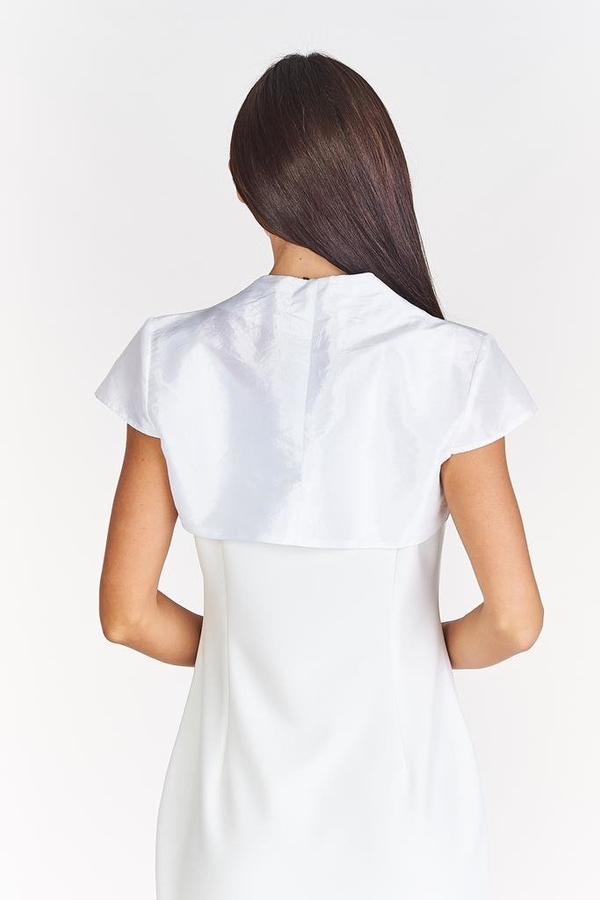 Bolerko FBL172 BŁĘKITNY CIEMNY tafta