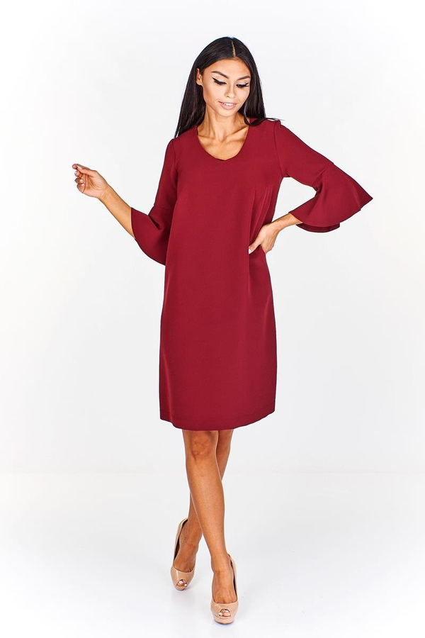 Sukienka FSU879 BORDOWY
