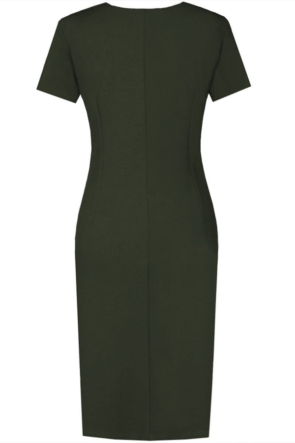 Sukienka FSU869  OLIWKOWY CIEMNY