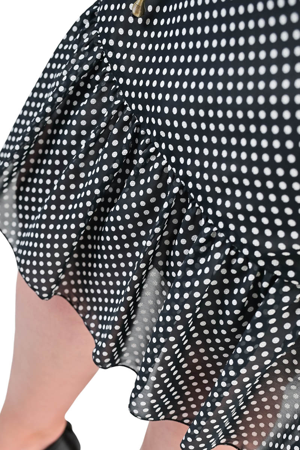 Sukienka FSU1048 ZIELONY CIEMNY kropki