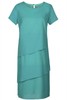 Sukienka FSU1115 TURKUSOWY CIEMNY gładki