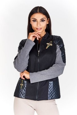 Żakiet Kutrka FZA955 CZARNY+SZARY