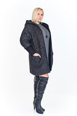 Płaszcz FPL968 CZARNY