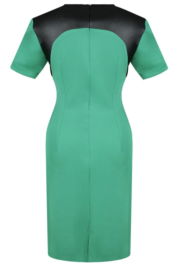 Sukienka FSU646 TRAWIASTY CIEMNY + CZARNY