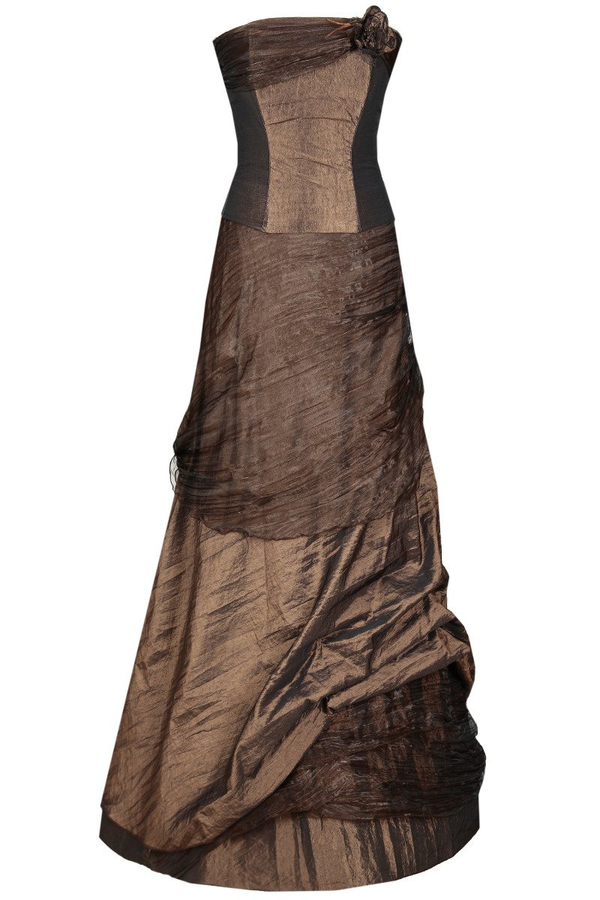 Sukienka FSU061 CZEKOLADOWY CIEMNY