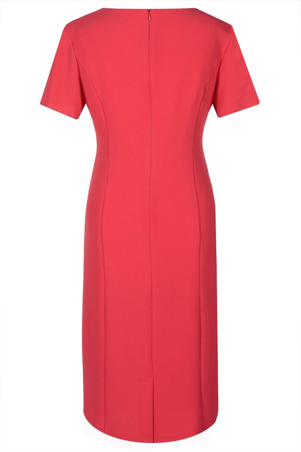 Sukienka FSU899 MALINOWY + EKRI