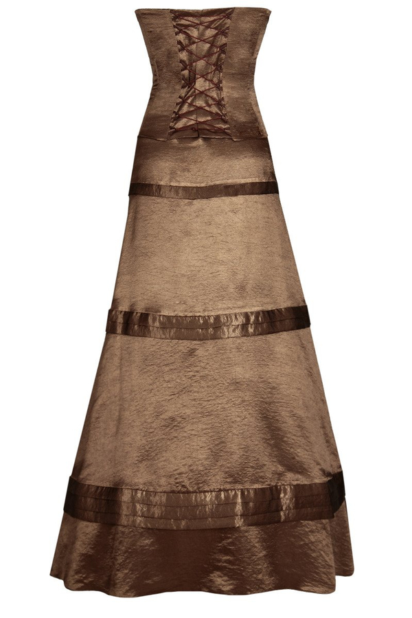 Sukienka FSU073 CZEKOLADOWY CIEMNY