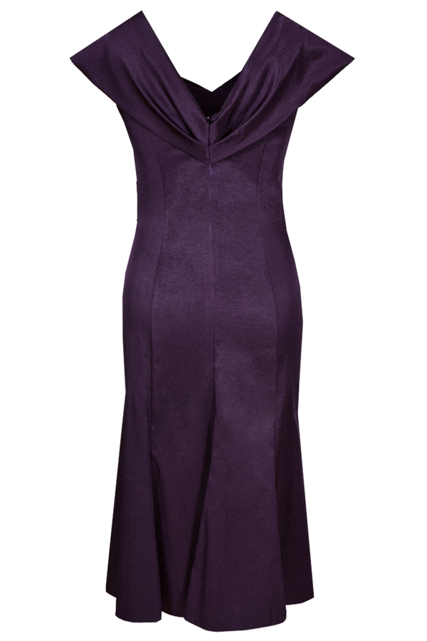 Sukienka FSU192 ŚLIWKOWY CIEMNY