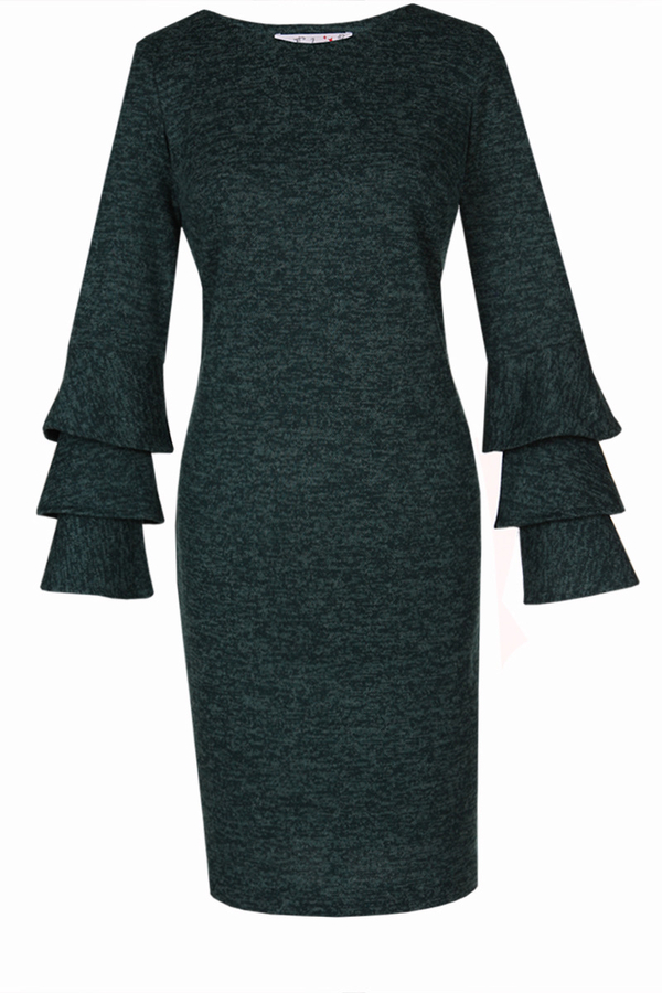 Sukienka FSU894 ZIELONY MORSKI  melanż