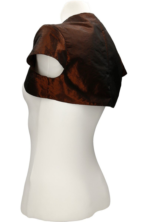 Bolerko FBL172 BRĄZOWO-MIEDZIANY  tafta