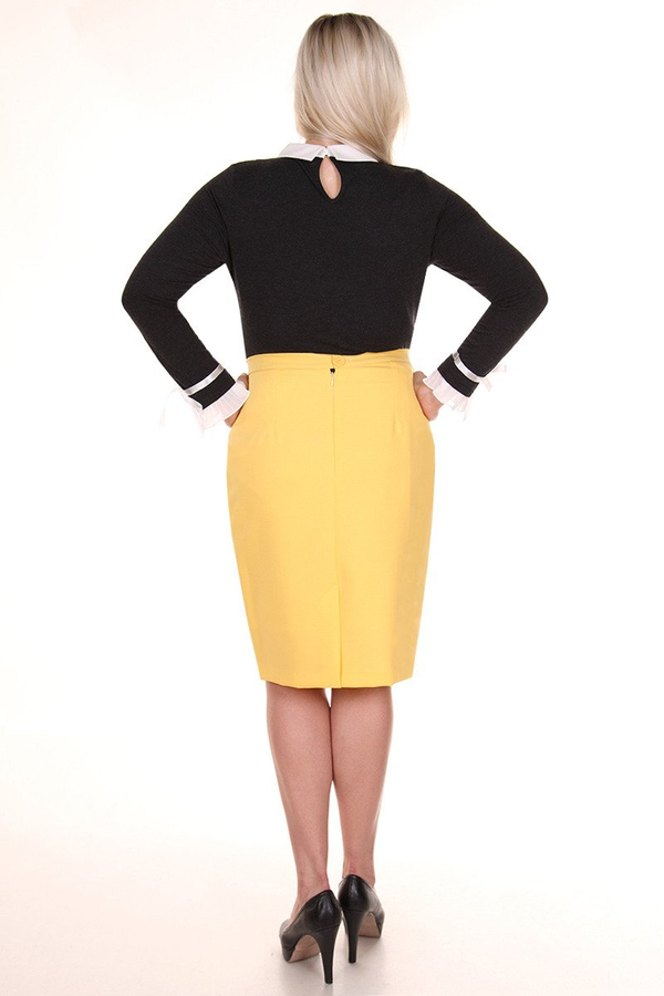 Spódnica FSP641 ŻÓŁTY