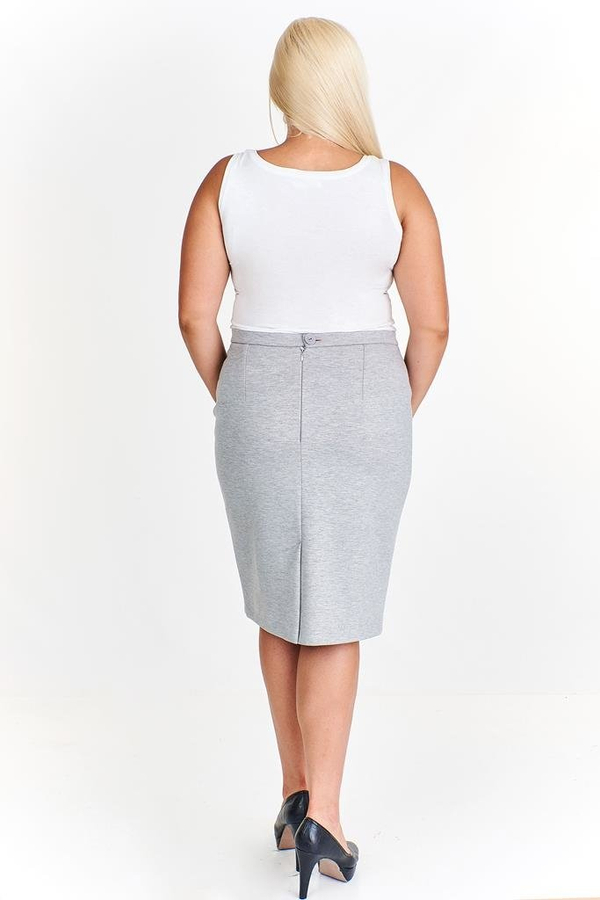 Spódnica FSP641 SZARY BLADY melanż