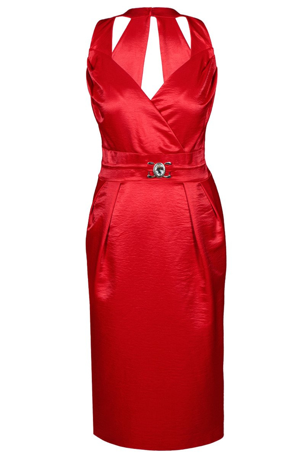 Sukienka FSU925 CZERWONY MOCNY