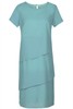 Sukienka FSU1115 TURKUSOWY ŚREDNI gładki