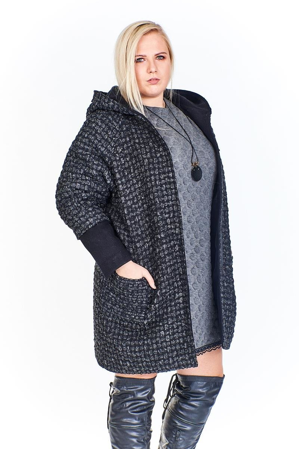 Płaszcz FPL968 CZARNY