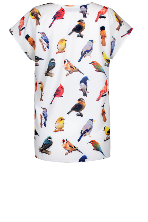 Bluzka FBZ873 BIAŁY duży ptak