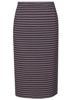 Spódnica FSP641 RÓŻOWY BRUDNY czarny prążek